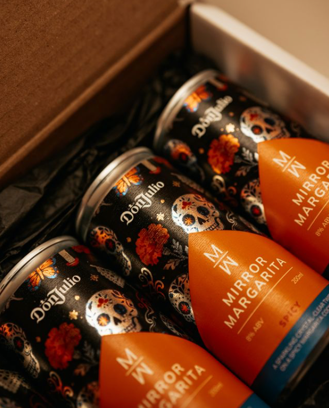 Dia De Muertos Spicy Sparkling Mirror Margarita Cans, 4 pack